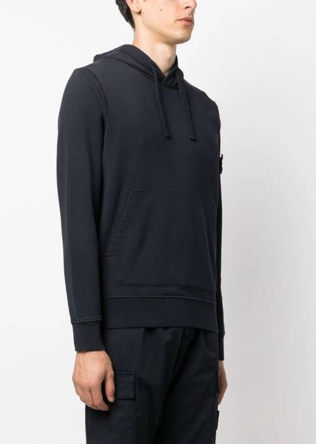 Stone Island Hoodie met patch Blauw