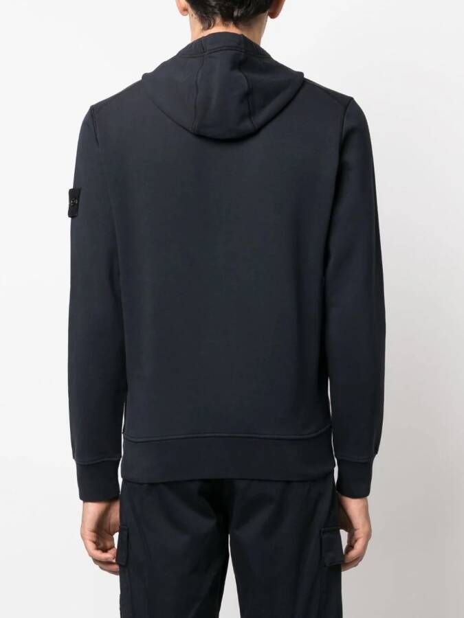 Stone Island Hoodie met patch Blauw