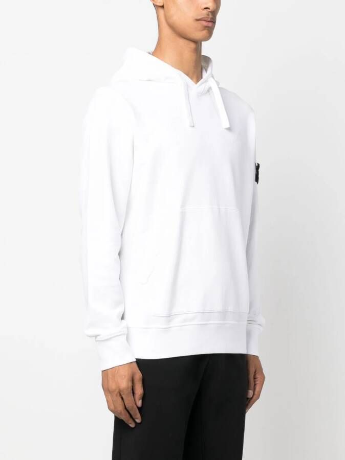 Stone Island Hoodie met Compass-logopatch Wit