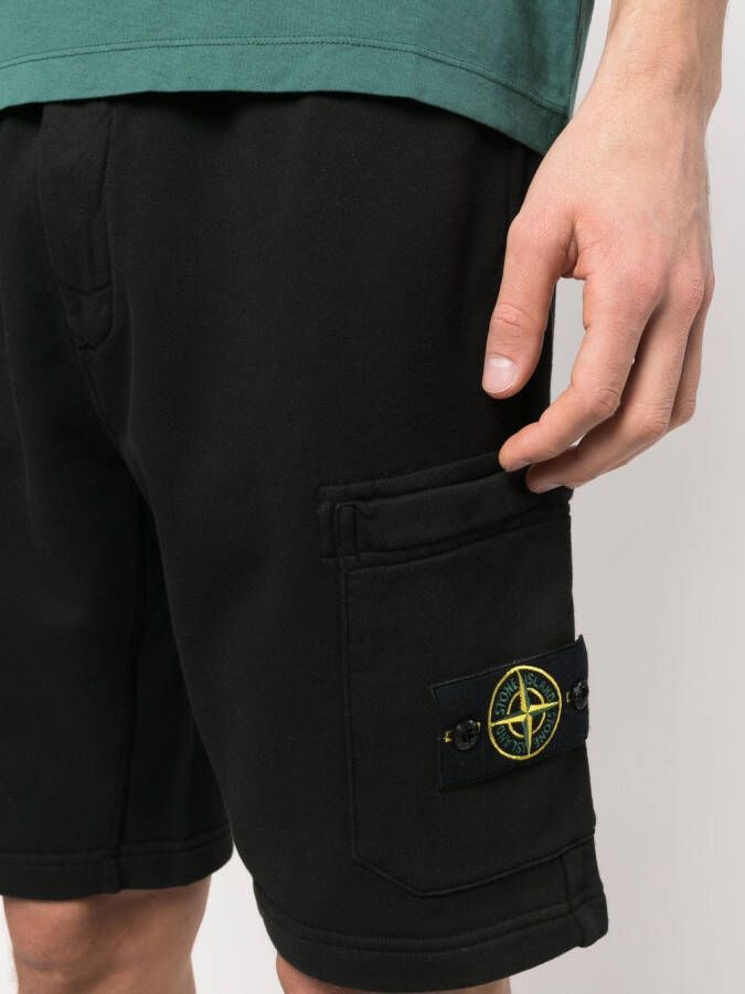 Stone Island Shorts met Compass-logopatch Zwart