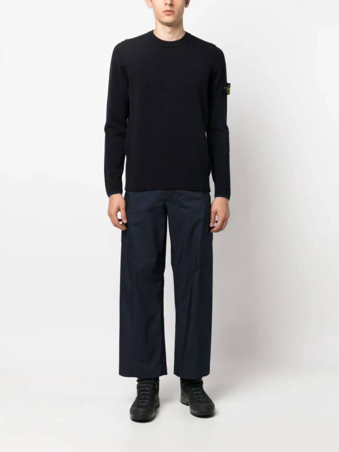 Stone Island Trui met Compass-logopatch Blauw
