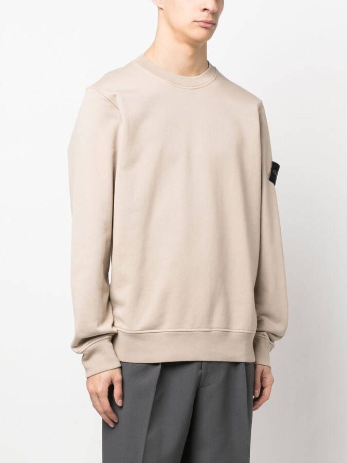 Stone Island Sweater met Compass-patch Beige