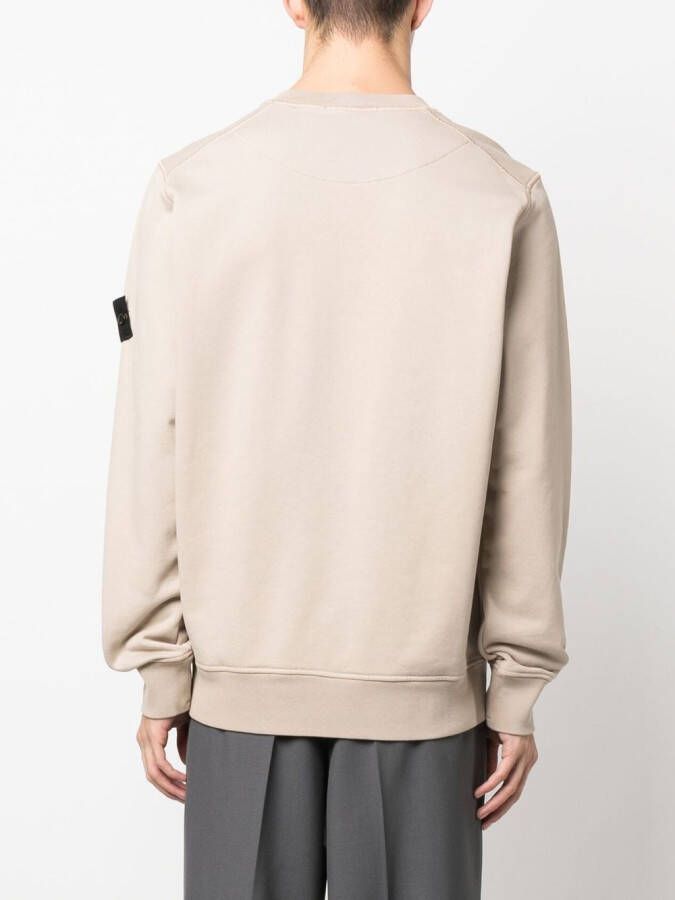 Stone Island Sweater met Compass-patch Beige