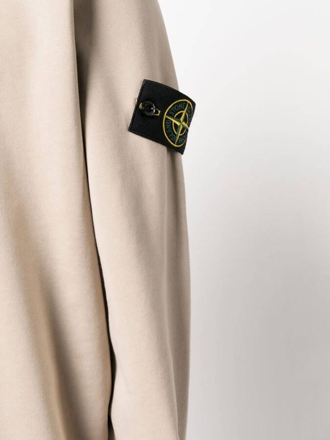 Stone Island Sweater met Compass-patch Beige