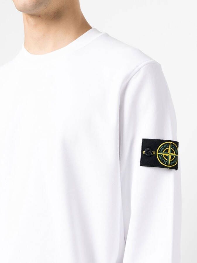 Stone Island Sweater met Compass-logopatch Wit