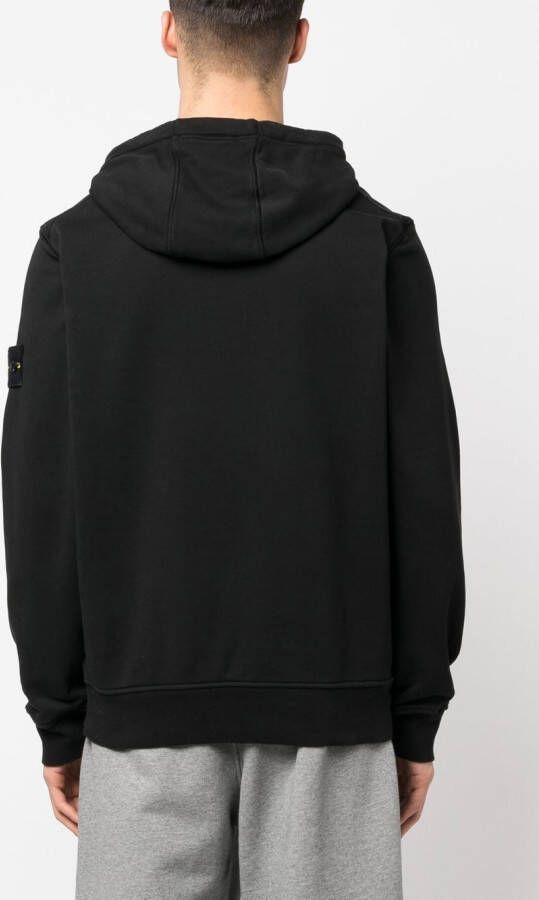 Stone Island Hoodie met Compass-logopatch Zwart