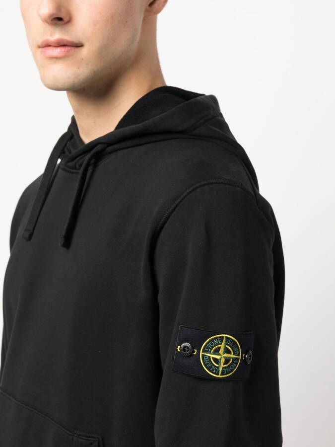 Stone Island Hoodie met Compass-logopatch Zwart