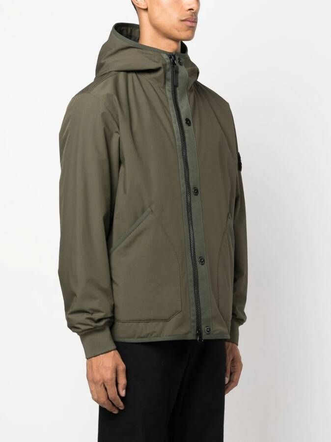 Stone Island Jack met Compass-logopatch Groen