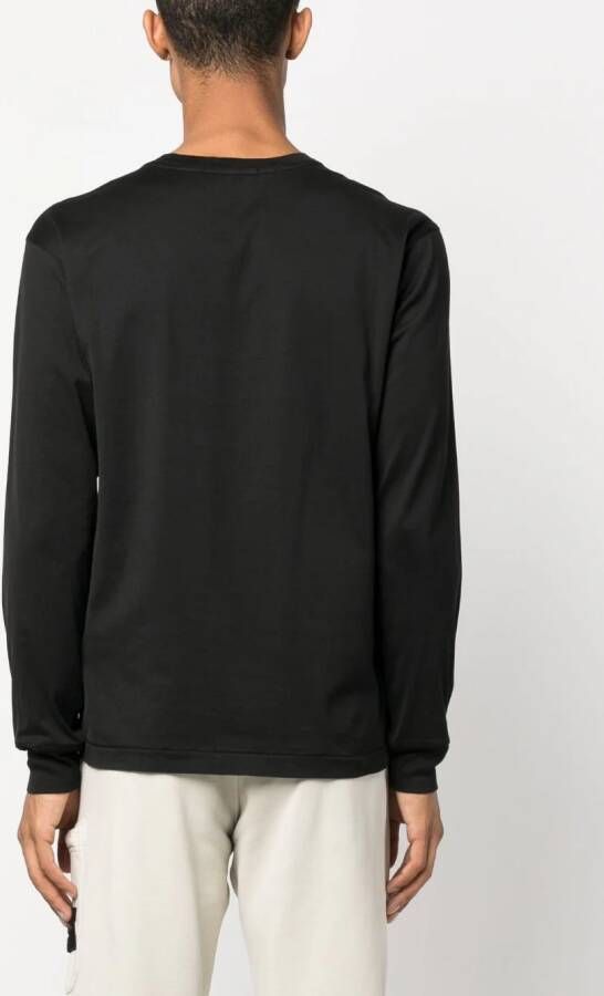 Stone Island T-shirt met patch Zwart