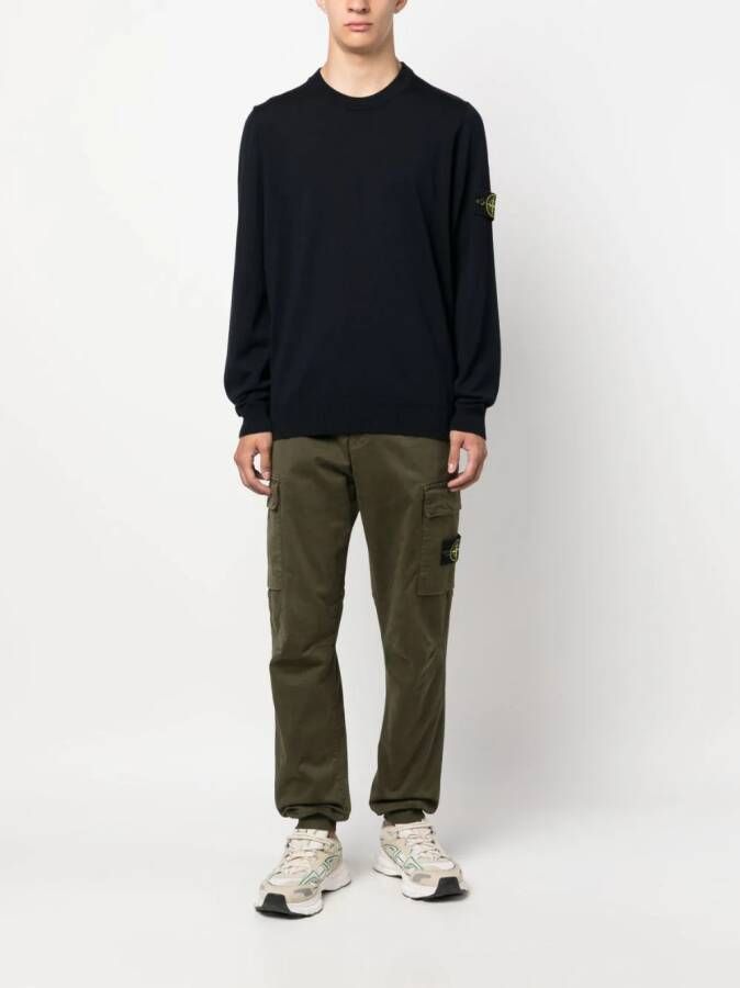 Stone Island Trui met Compass-logopatch Blauw