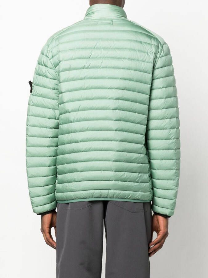 Stone Island Donsjack met Compass-logopatch Groen