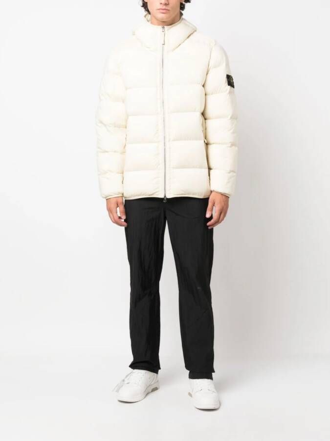 Stone Island Donsjas met capuchon Beige
