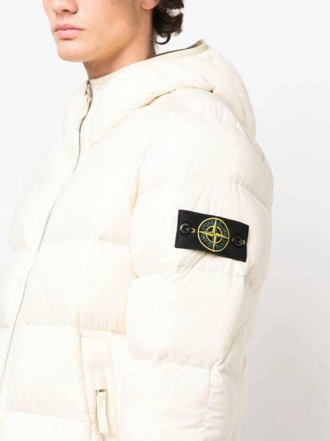 Stone Island Donsjas met capuchon Beige