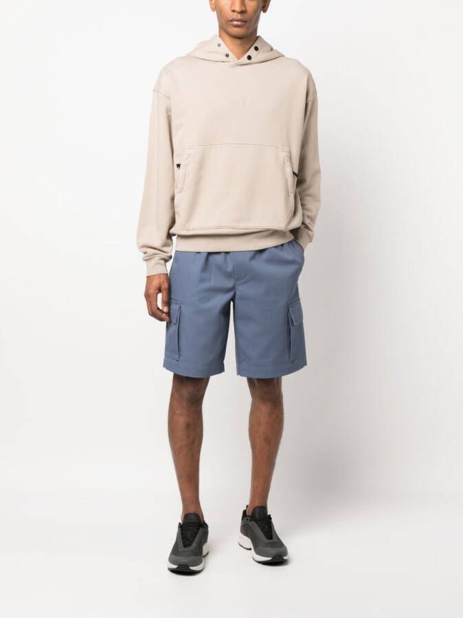 Stone Island Hoodie met geborduurd logo Beige