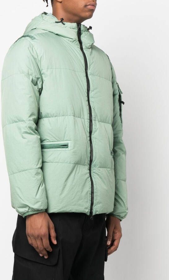 Stone Island Gewatteerd jack Groen