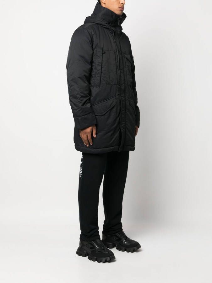 Stone Island Gewatteerd jack Zwart