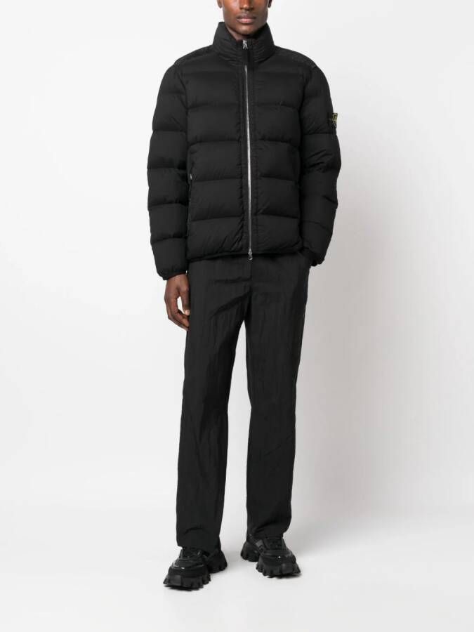 Stone Island Gewatteerd jack Zwart