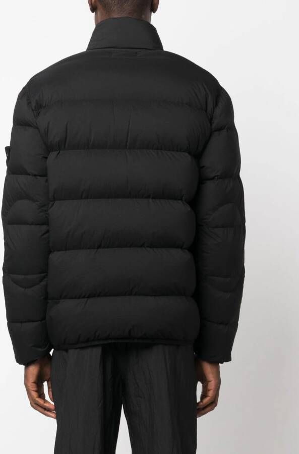 Stone Island Gewatteerd jack Zwart