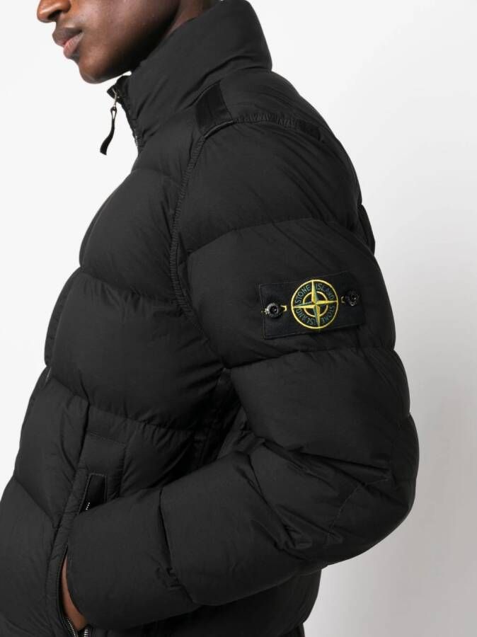 Stone Island Gewatteerd jack Zwart