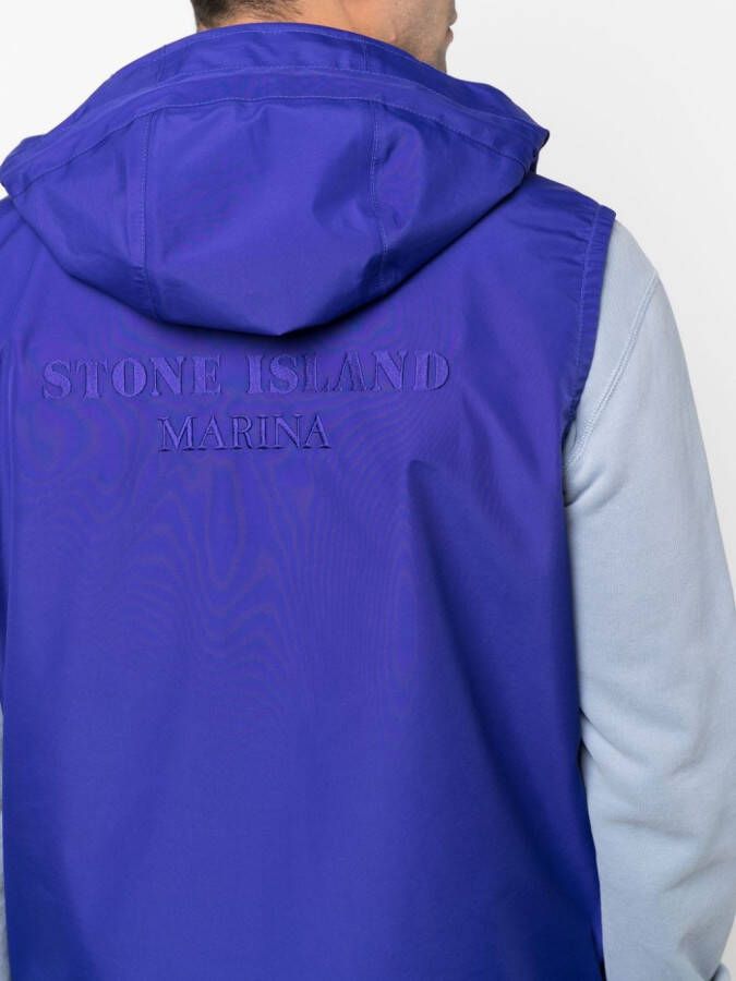 Stone Island Gilet met geborduurd logo Blauw