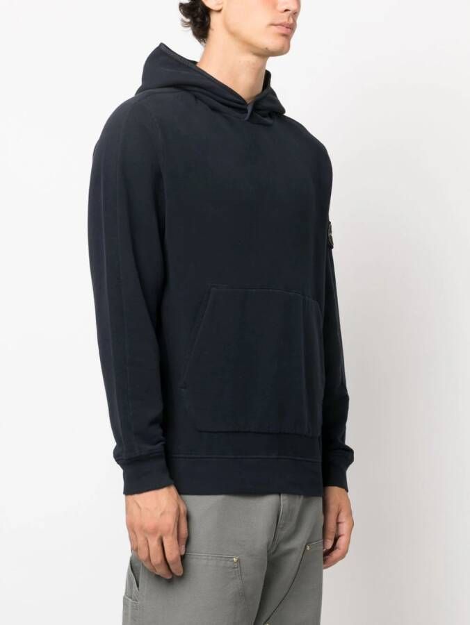Stone Island Hoodie met Compass-logopatch Blauw
