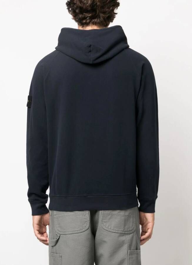 Stone Island Hoodie met Compass-logopatch Blauw