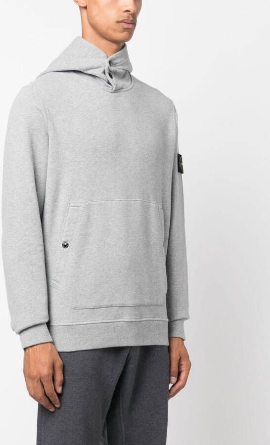 Stone Island Hoodie met Compass-logopatch Grijs