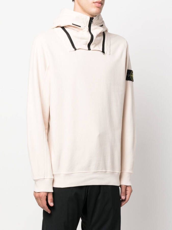 Stone Island Hoodie met logopatch Roze