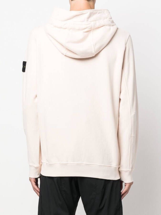 Stone Island Hoodie met logopatch Roze