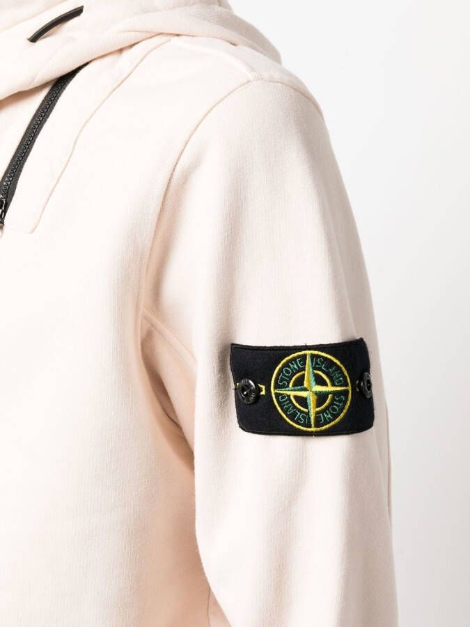 Stone Island Hoodie met logopatch Roze