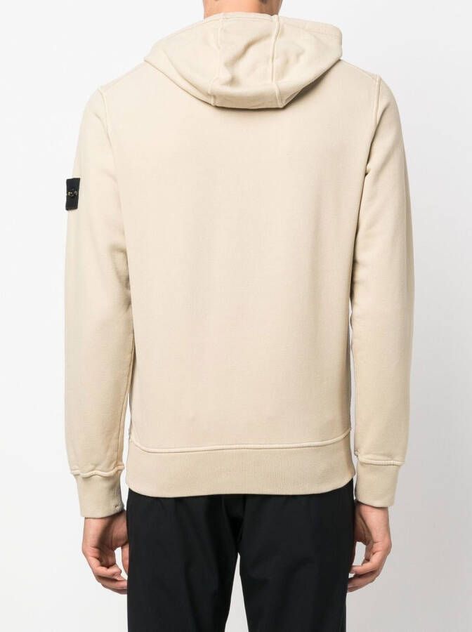 Stone Island Hoodie met patch Beige
