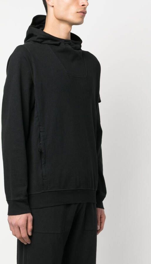 Stone Island Hoodie met patch Zwart