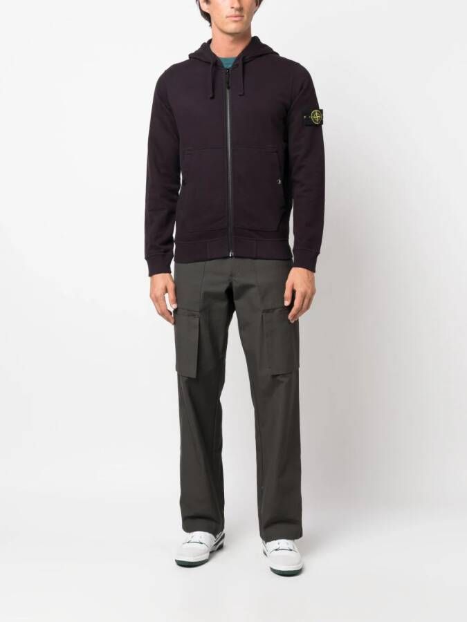 Stone Island Hoodie met rits Blauw