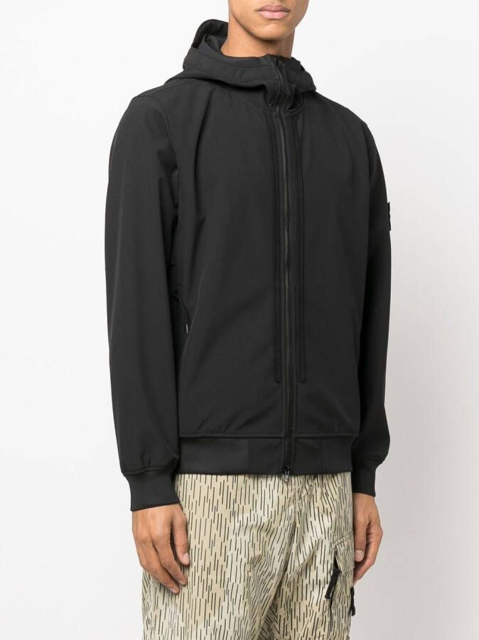 Stone Island Jack met capuchon Zwart