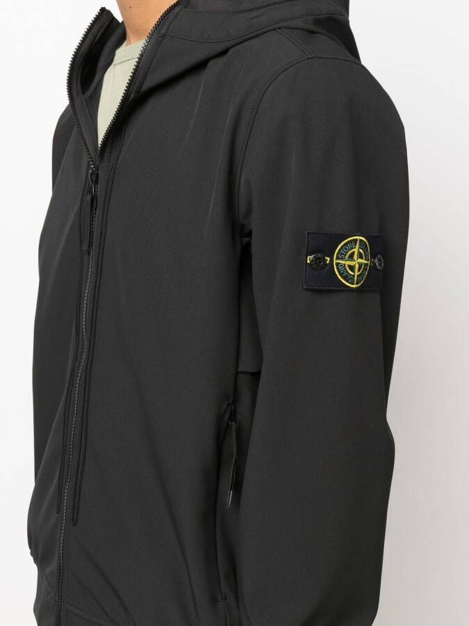 Stone Island Jack met capuchon Zwart