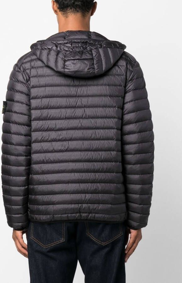 Stone Island Jack met gewatteerde vlakken Zwart
