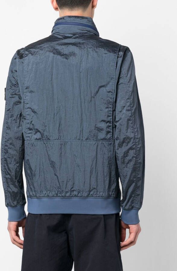 Stone Island Jack met logopatch Blauw