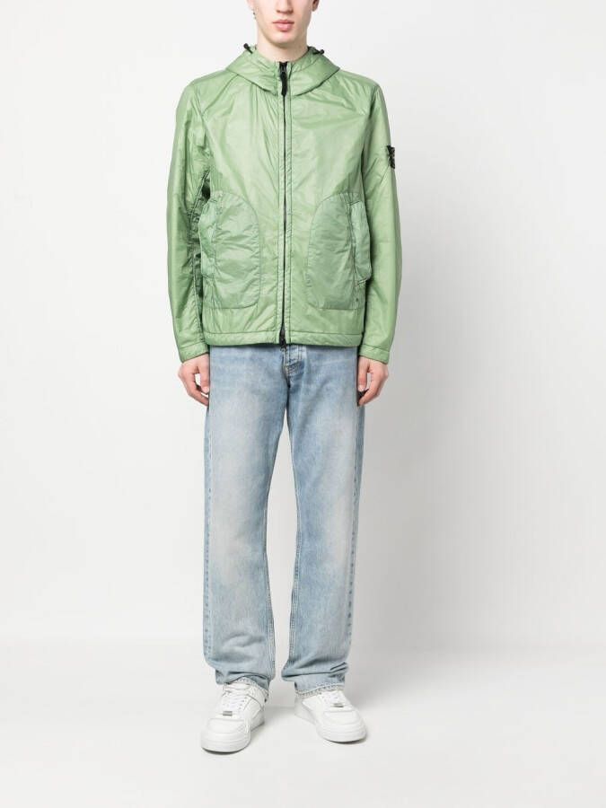 Stone Island Jack met logopatch Groen