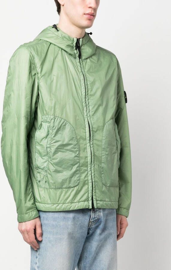 Stone Island Jack met logopatch Groen