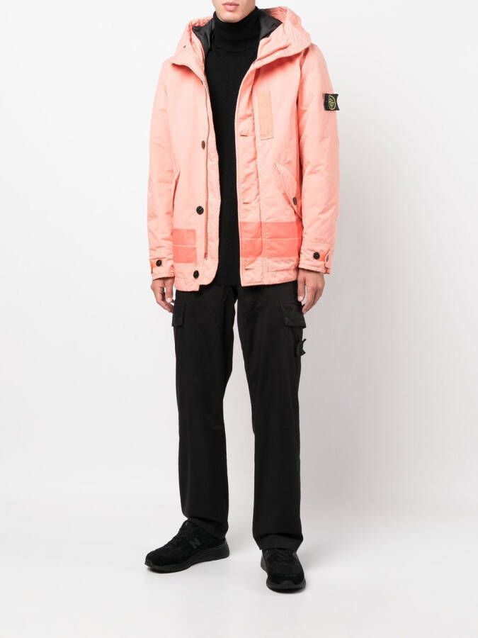 Stone Island David-TC parka met capuchon Oranje