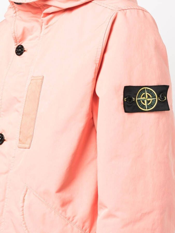 Stone Island David-TC parka met capuchon Oranje
