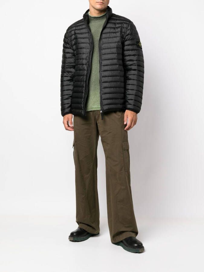 Stone Island Jack met logopatch Zwart