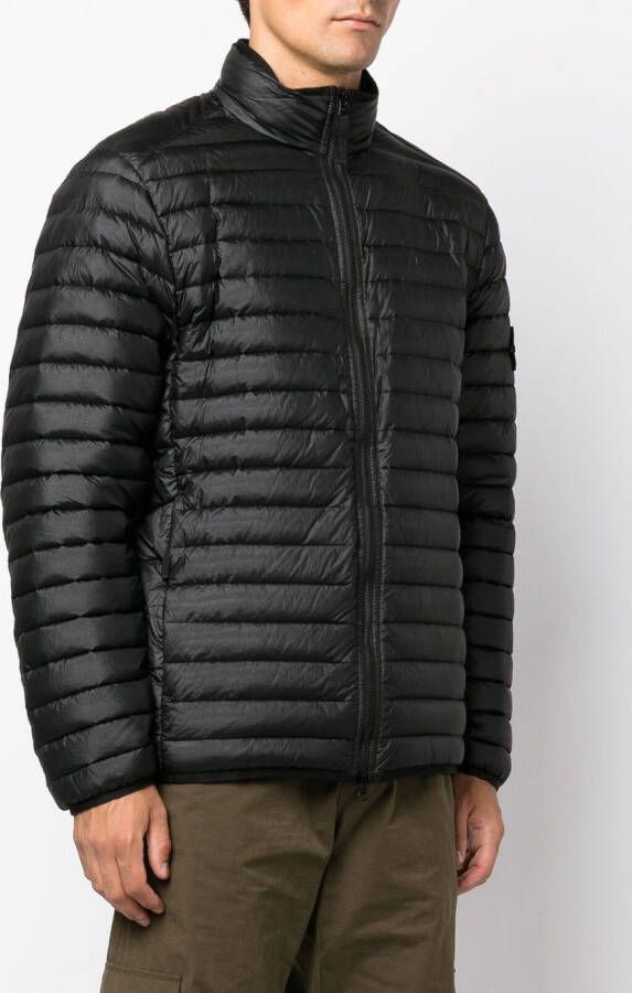 Stone Island Jack met logopatch Zwart
