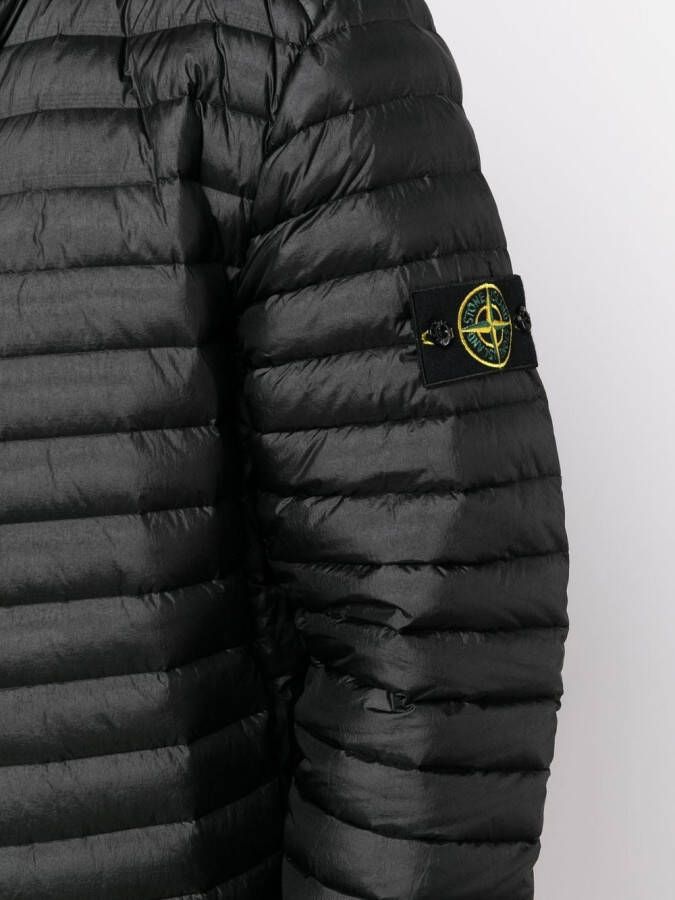 Stone Island Jack met logopatch Zwart