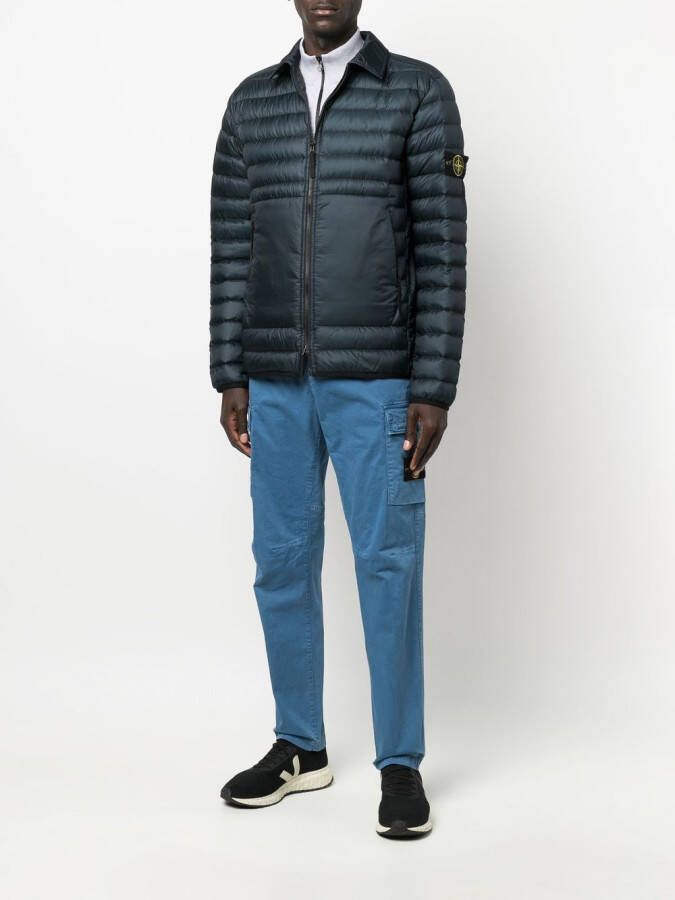 Stone Island Jack met patch Blauw