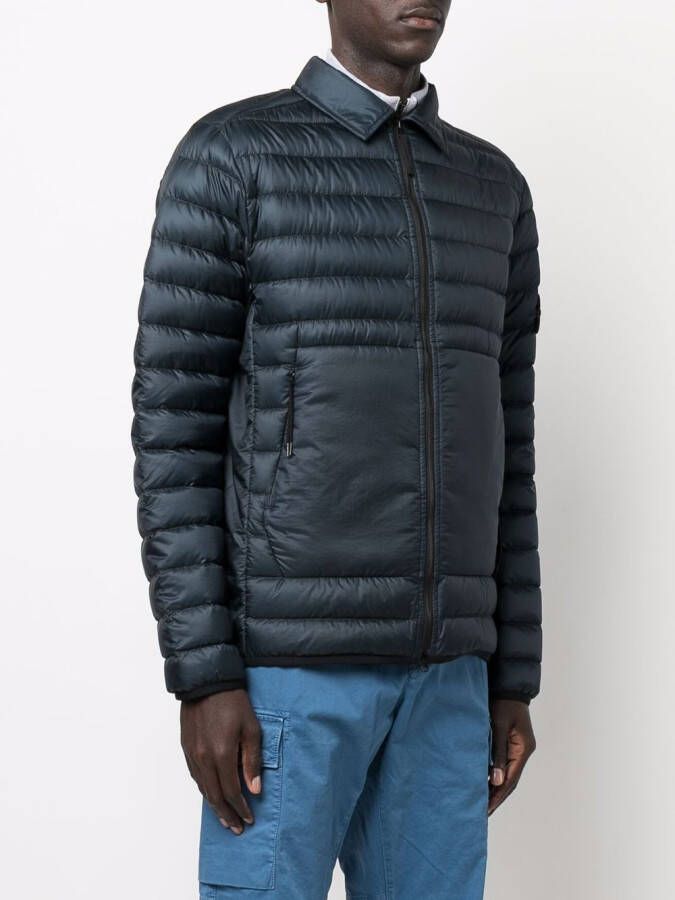 Stone Island Jack met patch Blauw