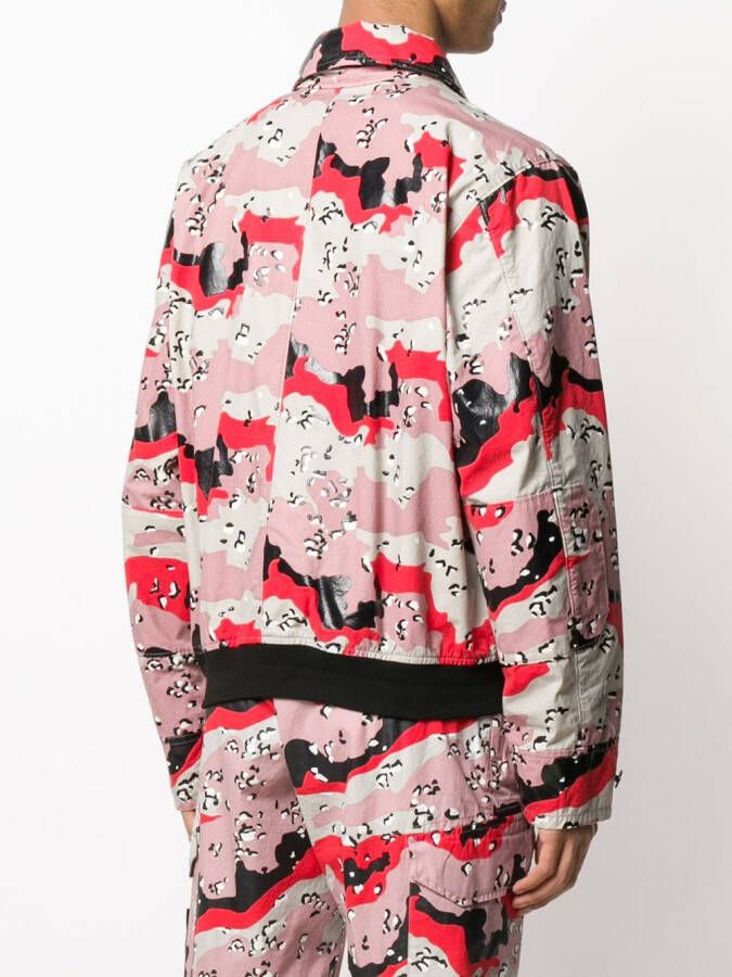 Stone Island Jas met abstracte print Roze