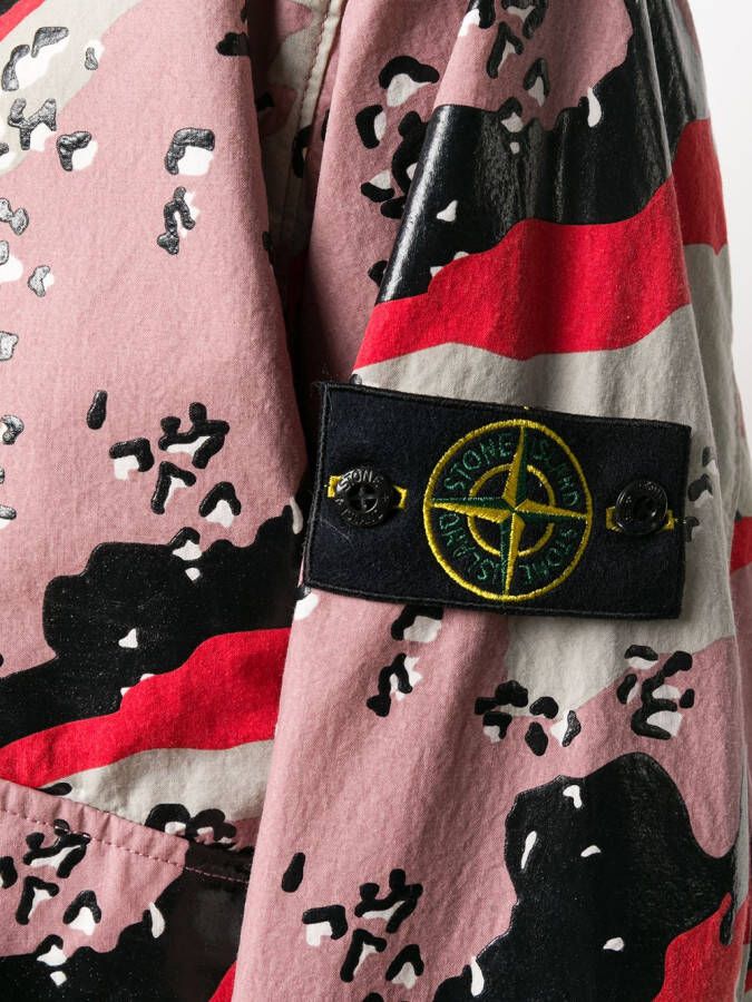 Stone Island Jas met abstracte print Roze