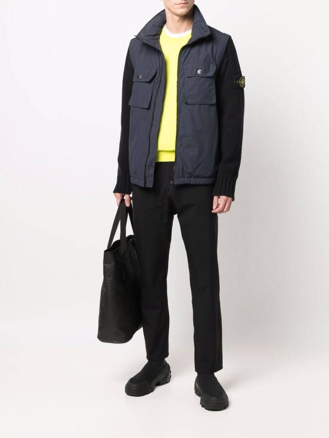 Stone Island Jas met afneembare mouwen Blauw