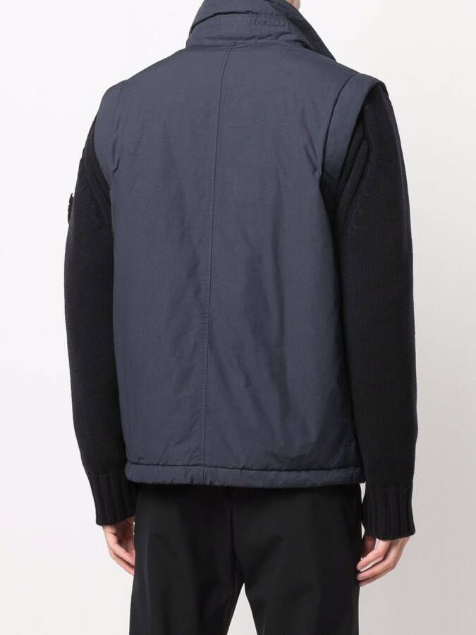 Stone Island Jas met afneembare mouwen Blauw